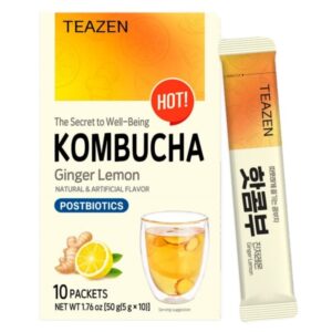 Kombuchat Teazen Ginger and Lemon Flavored 10 Und/Pack