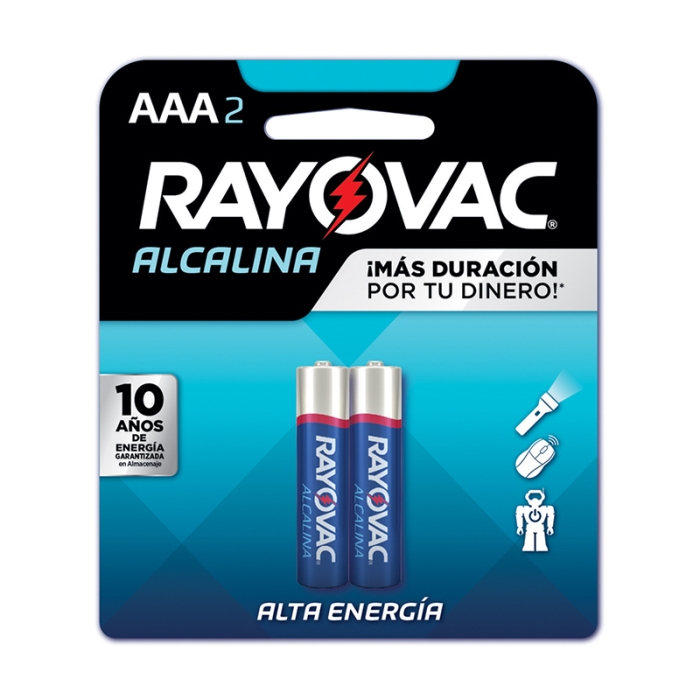 Rayovac Alkaline Battery AAA 2 Units/Pack
