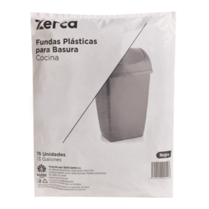 Zerca Black Kitchen Bag Pack 15 Units