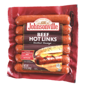 JOHNSONVILLE HOT BEEF SAUSAGES 12 OZ