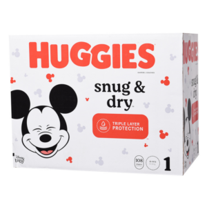 Huggies Snug&Dry Diaper E1 GIGA 108 UN