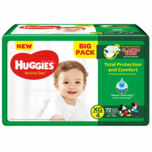 Huggies active sec bigpack Diapers T 4/XG 70 units.