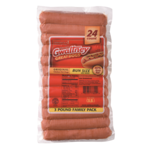 GWALTNEY HOT DOG ORIGINAL SAUSAGES 24/1