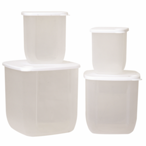 Imusa Square Plastic Container Set 4/1 501023