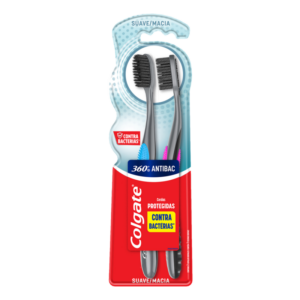Colgate 360 Charcoal Antibacterial Toothbrush 2 Pack