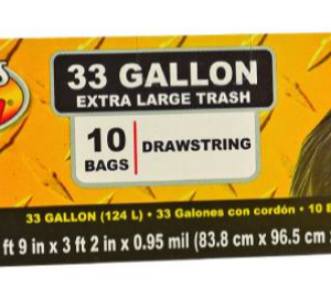 Ruffies 33gl Drawstring Garbage Bag 10 Units.