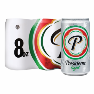Presidente Light Beer Can 8 OZ 6 PACK