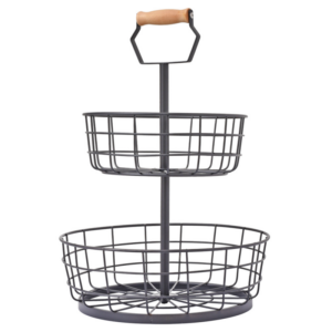 ATTICO 2-TIER METAL TRAY BLACK W7316