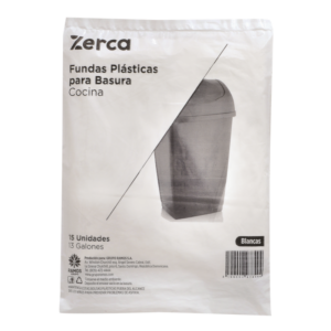89bb86b9592e9b84b3f524f975368b5f.png ZERCA WHITE KITCHEN BAG PACK 15 UNITS