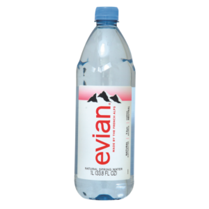 Evian mineral water pet 1.0 LT.