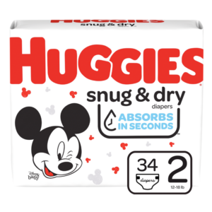 Huggies Snug&Dry Diaper E2 JUMBO 34 UN