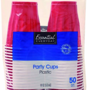 Essential Party Plastic Cups 18 Oz 50 Units.