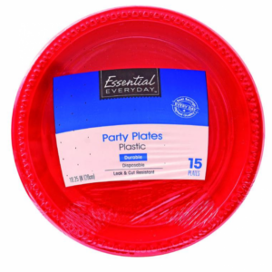 Essential plastic plate color 15 units.