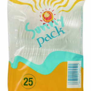Sunny Premium Clear Spoons 25 Units.
