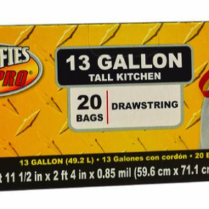 Ruffies Pro 13gl Tall K Garbage Bag 20 Units.