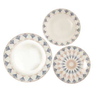 ATTICO 12PZA 10.5PLG AZ/CR D864 DISHWARE