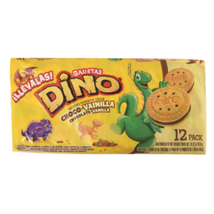 Dino Sandwich Chocovanilla Cookie 12 units.