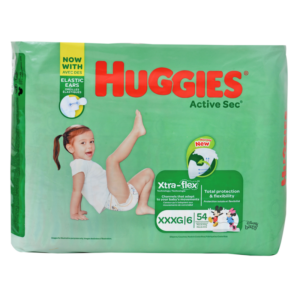 Huggies Active Sec Diaper E6 52 UN