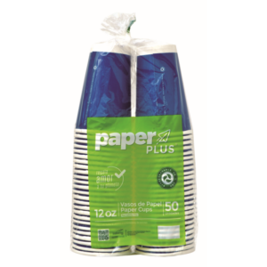 PAPER PLUS BLUE CUP 12 OZ 50 UN