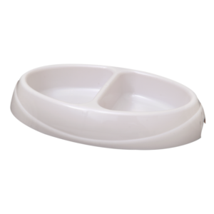 PETMATE DOUBLE 1 CUP PAW PRINT DISH