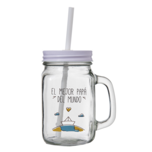 MASON JAR 450ML MOTIF PARENTS HJ-450-F