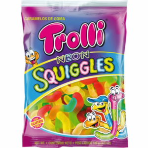 Trolli Squiggles Neon Caramel 3.53 Oz.