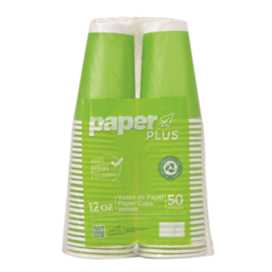 PAPER PLUS GREEN CUP 12 OZ 50 UN
