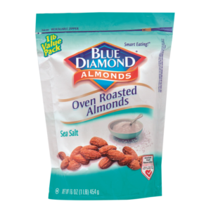 BLUE DIAMOND UNSALTED ALMONDS 16 OZ
