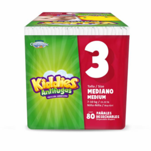 Kiddies Mega Medium Diapers P3 80 Units.